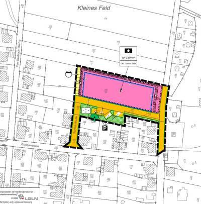 Bebauungsplan f&uuml;r den neuen Kindergarten Jahnstra&szlig;e 