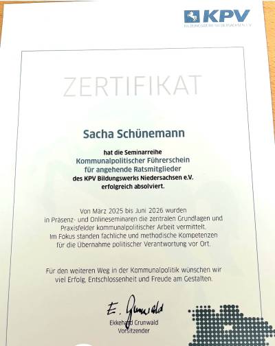 Das Zertifikat