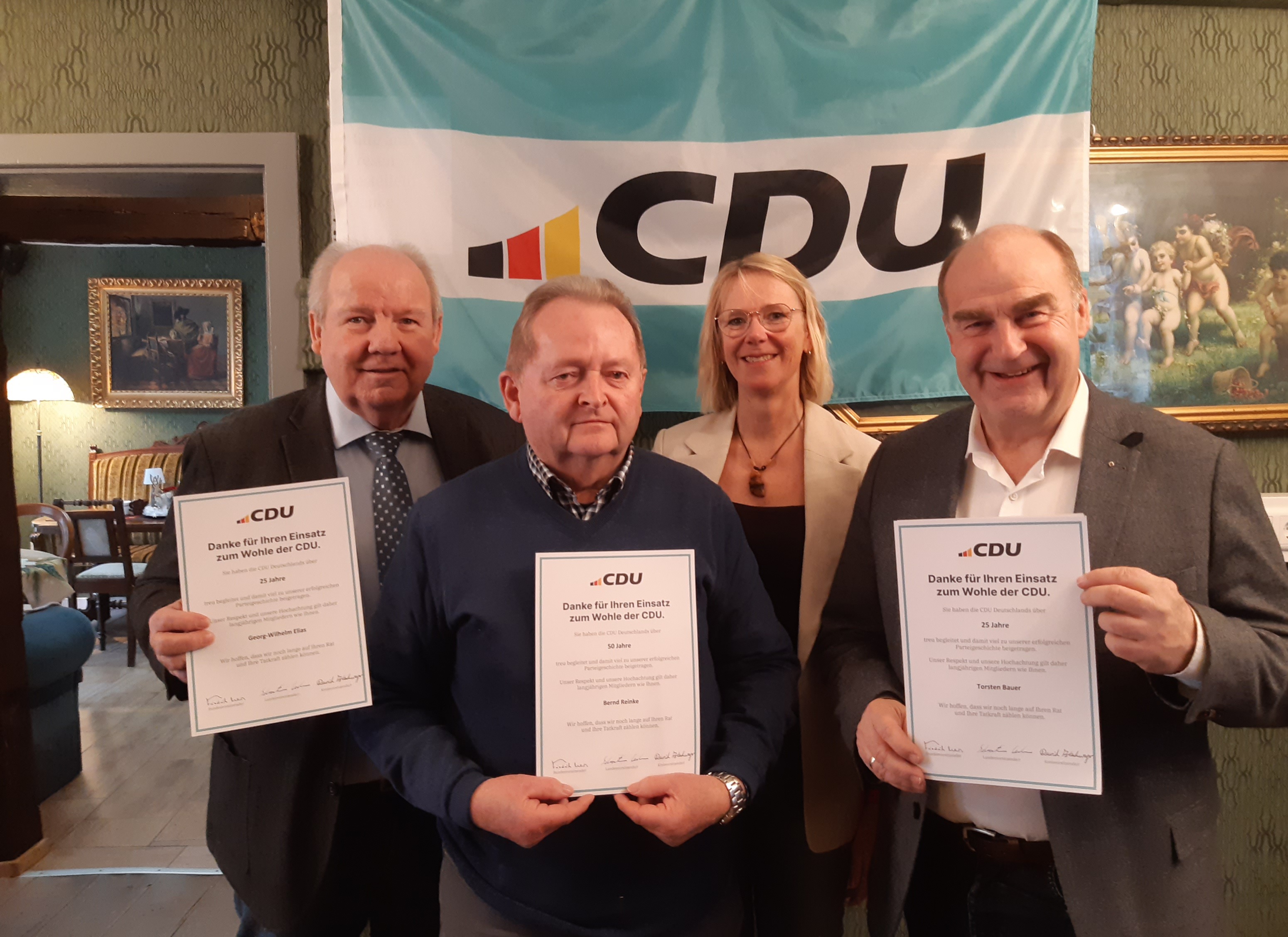 Georg-Wilhelm Elias, Bernd Reinke, Martina Dring und Torsten Bauer