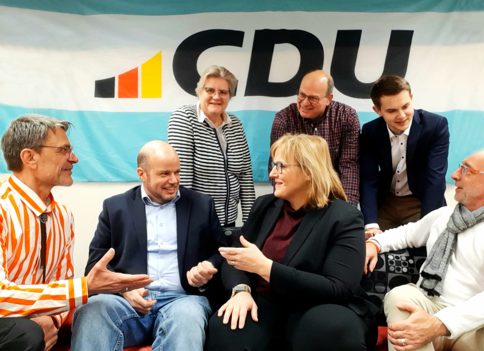 Von links: Stephan Kaiser, Stefan Kreike, Birgit Warmuth, Dinah Stollwerck-Bauer, Stephan Sielhorst, Moritz Unger und Sacha Sch�nemann.