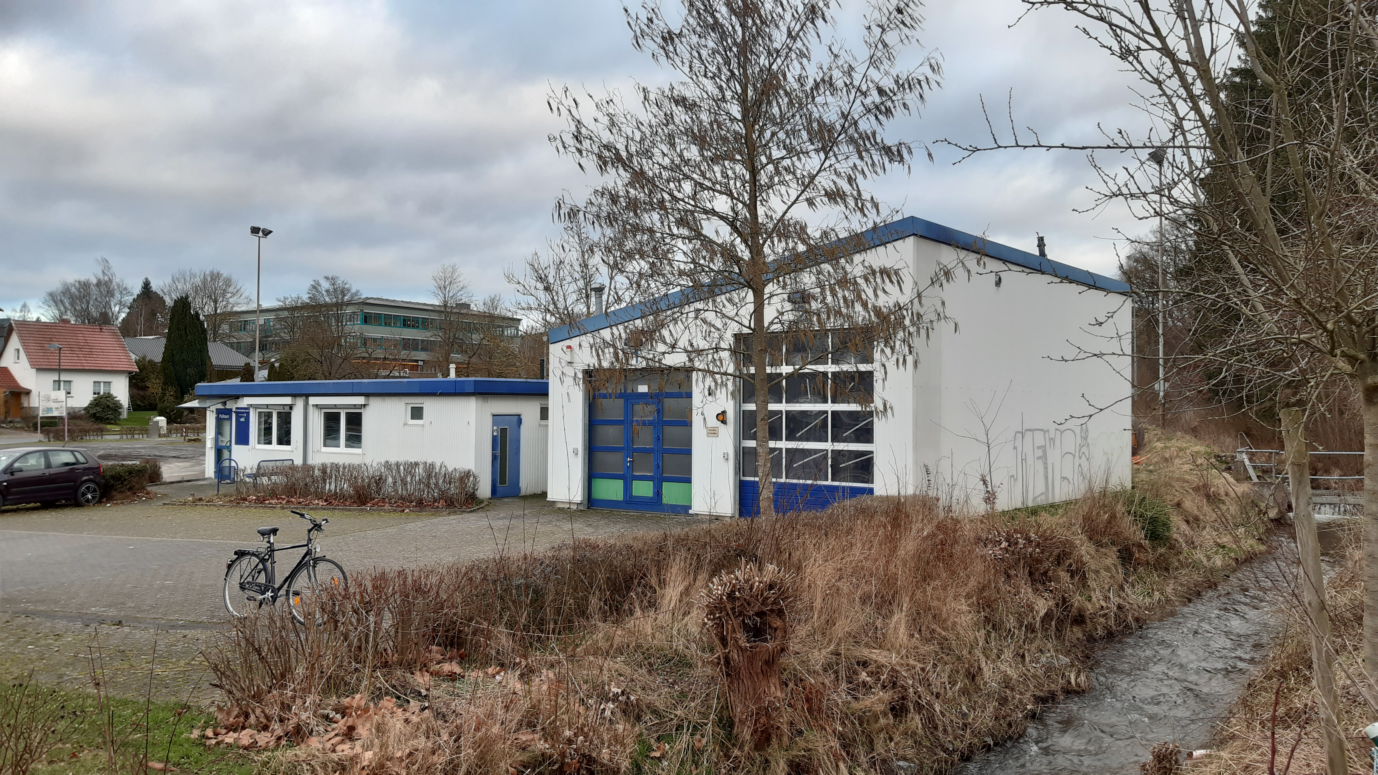Das alte TV-Gebude am frheren Festplatz. 